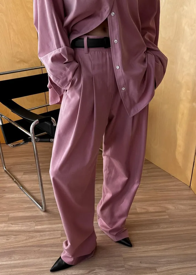 Clothing Women The Frankie Shop Gelso Pleated Trousers 8211 Rose