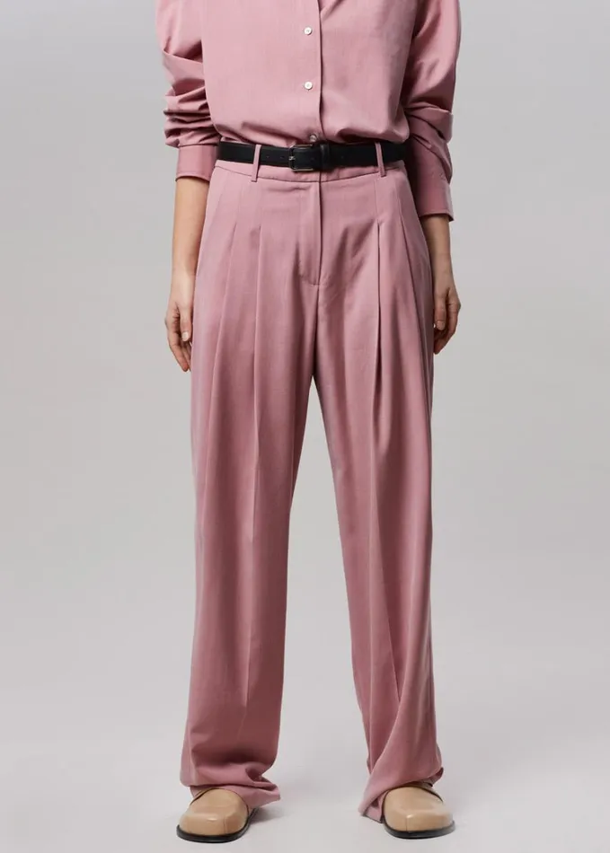 Clothing Women The Frankie Shop Gelso Pleated Trousers 8211 Rose