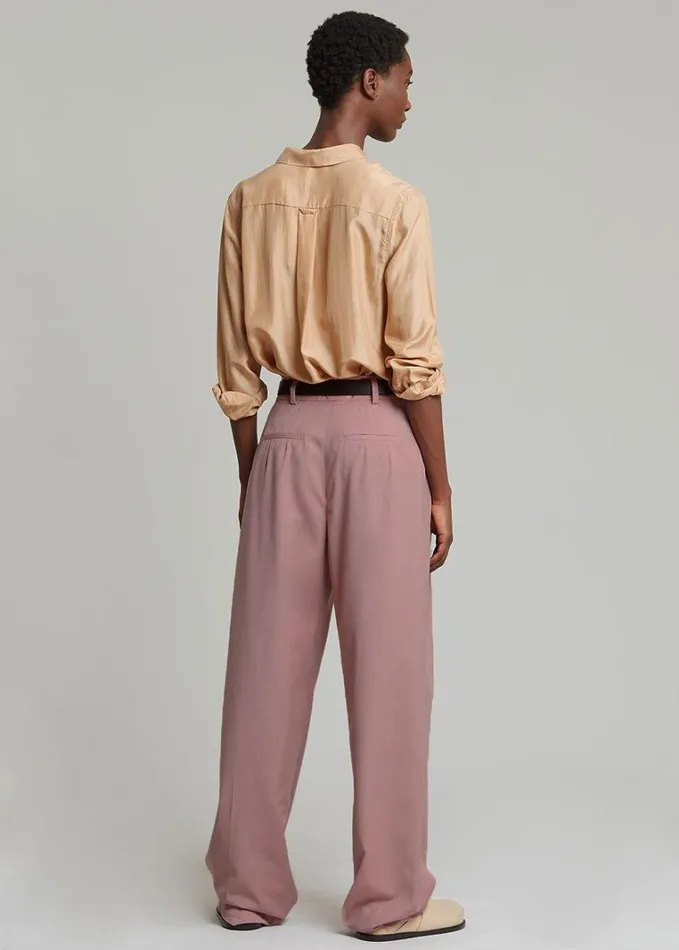 Clothing Women The Frankie Shop Gelso Pleated Trousers 8211 Rose