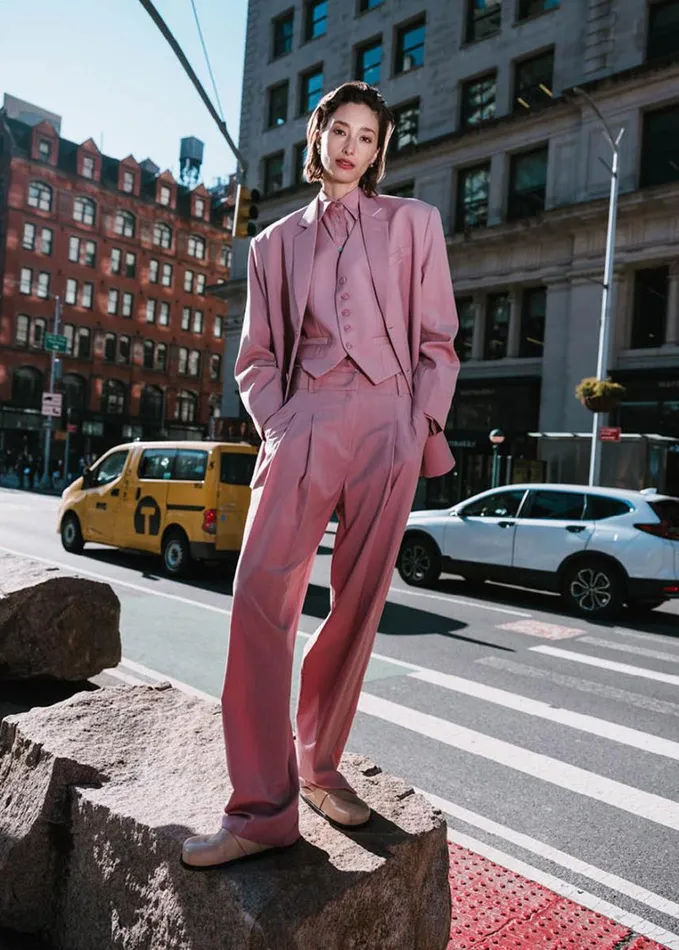Clothing Women The Frankie Shop Gelso Pleated Trousers 8211 Rose