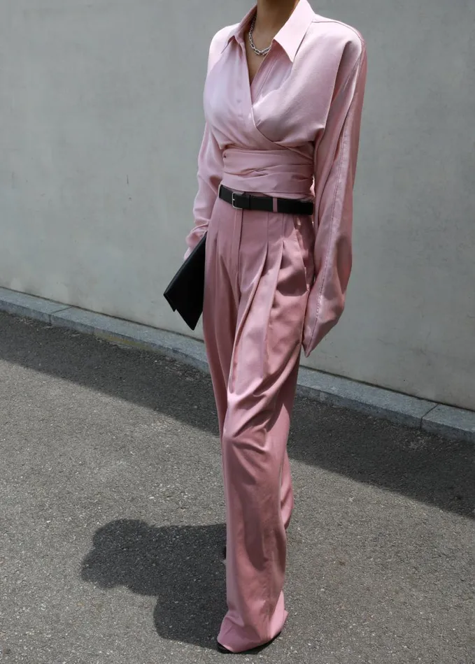 Clothing Women The Frankie Shop Gelso Pleated Trousers 8211 Rose