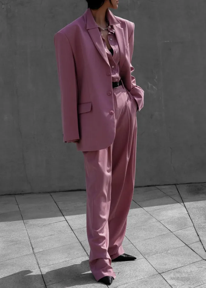 Clothing Women The Frankie Shop Gelso Pleated Trousers 8211 Rose