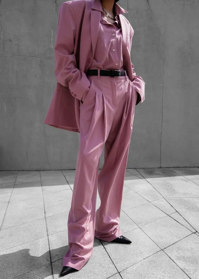 Clothing Women The Frankie Shop Gelso Pleated Trousers 8211 Rose