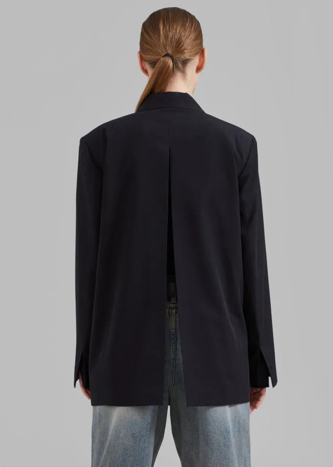 Clothing Women The Frankie Shop Girona Open Back Blazer 8211 Black
