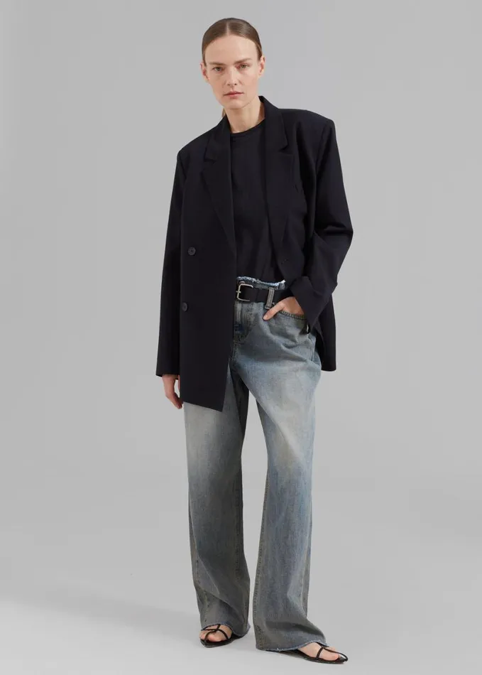 Clothing Women The Frankie Shop Girona Open Back Blazer 8211 Black