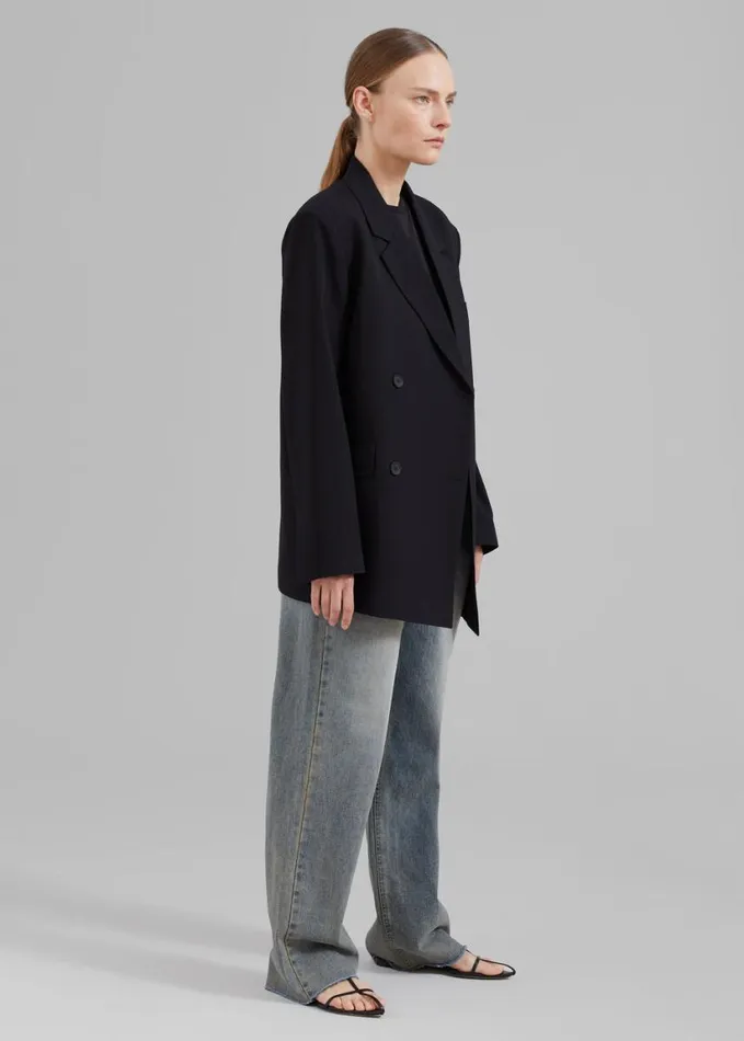 Clothing Women The Frankie Shop Girona Open Back Blazer 8211 Black