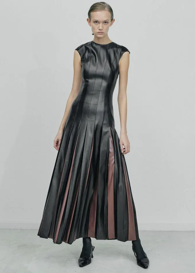 Clothing Women The Frankie Shop Gudu Dress 02 8211 BlackBrown