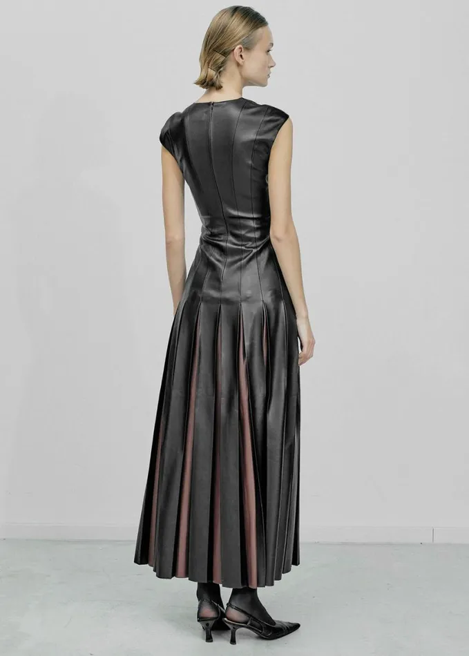 Clothing Women The Frankie Shop Gudu Dress 02 8211 BlackBrown