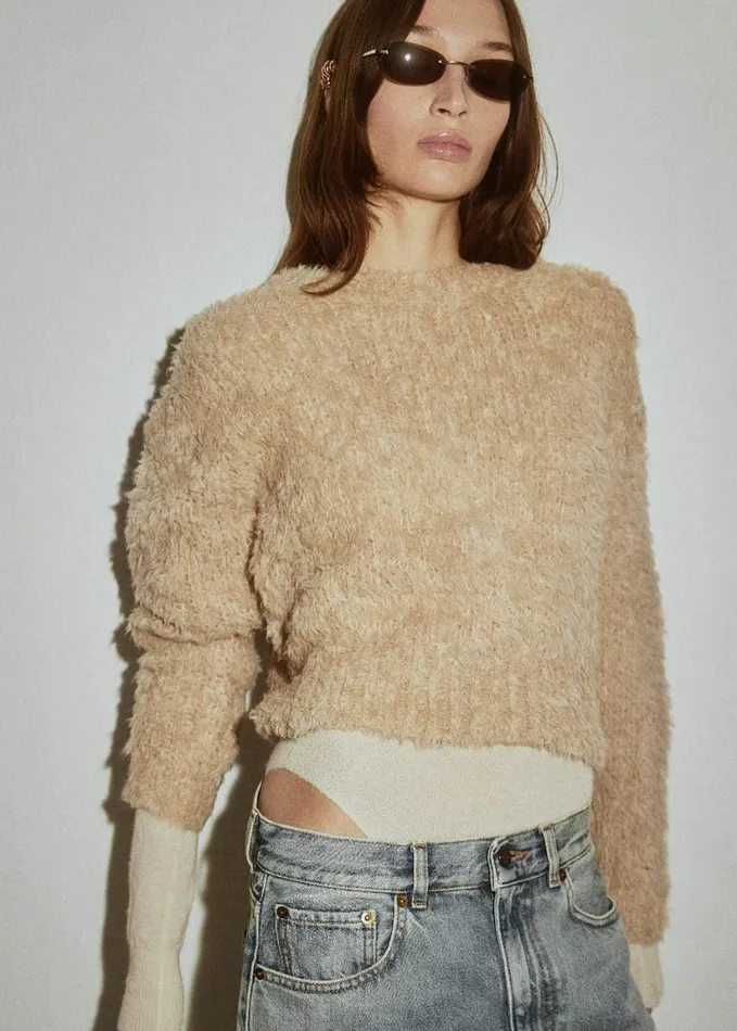 Clothing Women The Frankie Shop Haikure Ginny Sweater 8211 Beige