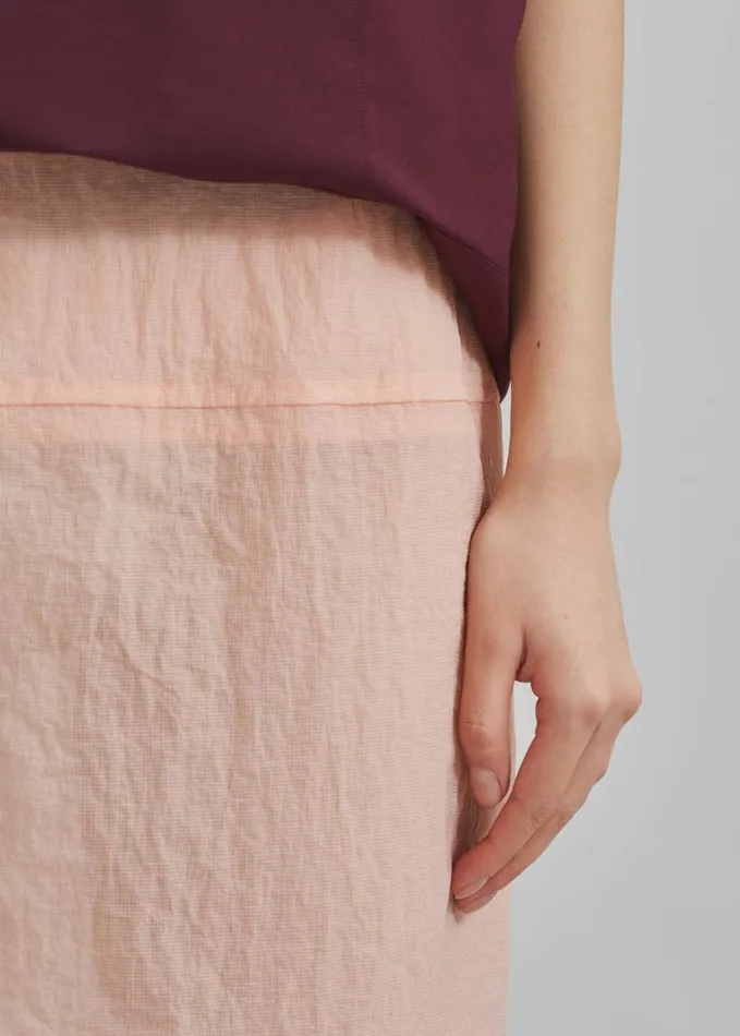 Clothing Women The Frankie Shop Heidi Semi Sheer Midi Skirt 8211 Pink