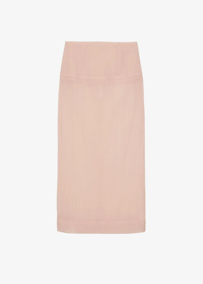 Clothing Women The Frankie Shop Heidi Semi Sheer Midi Skirt 8211 Pink