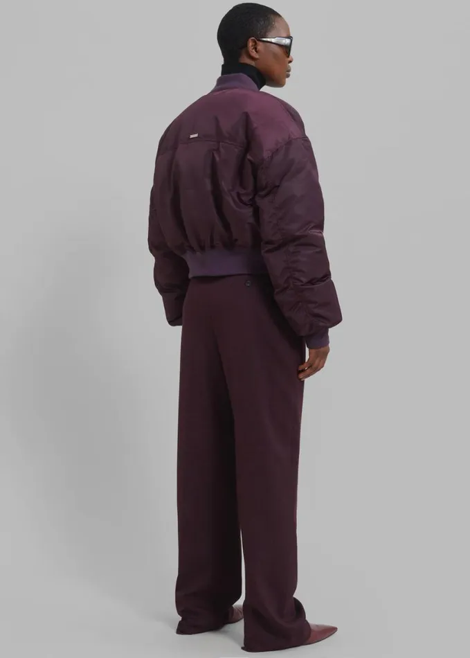 Clothing Women The Frankie Shop Houghton Cropped Bomber 8211 Prune