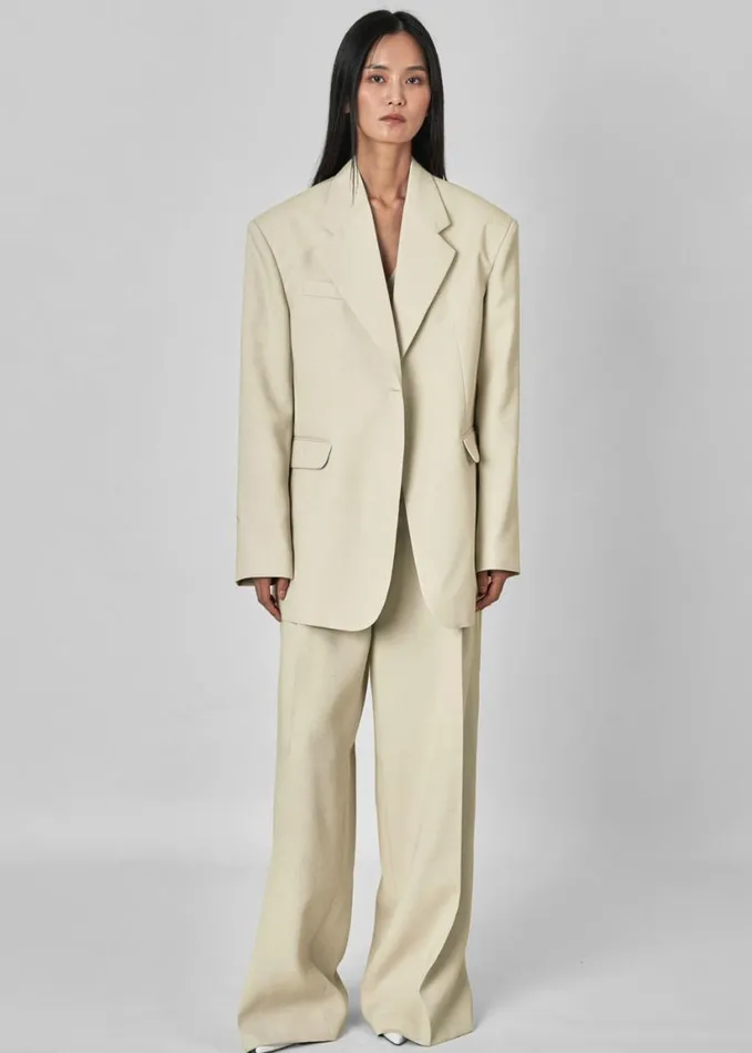 Clothing Women The Frankie Shop Indio Blazer 8211 Beige