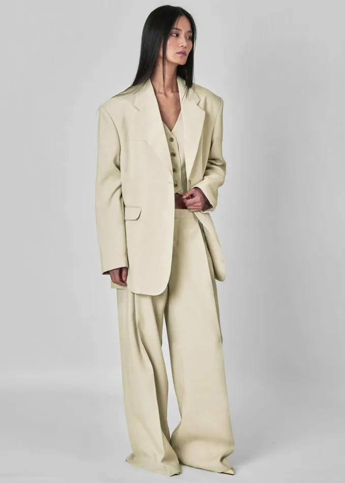 Clothing Women The Frankie Shop Indio Blazer 8211 Beige