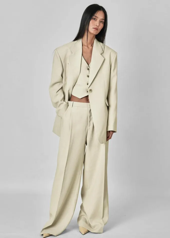Clothing Women The Frankie Shop Indio Blazer 8211 Beige