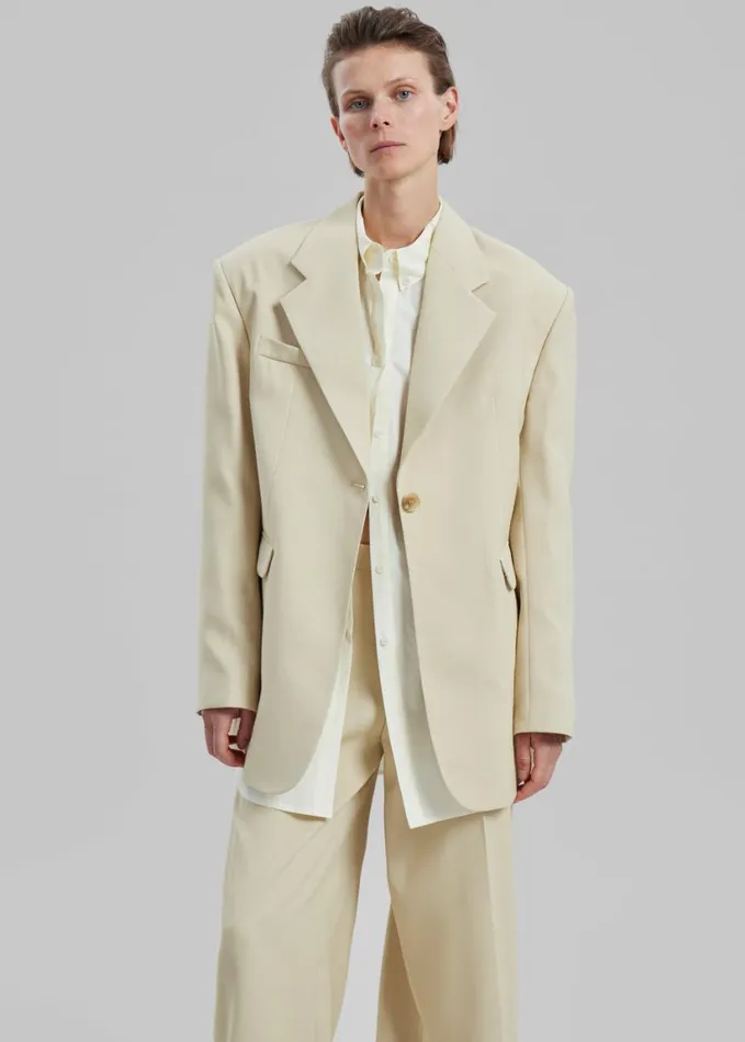Clothing Women The Frankie Shop Indio Blazer 8211 Beige
