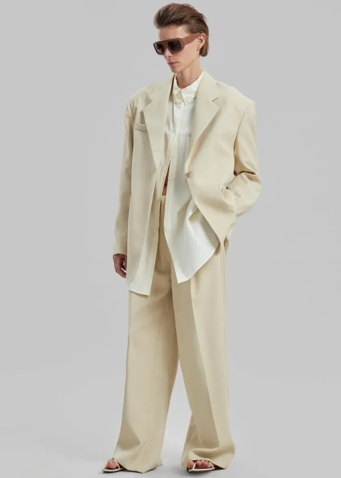 Clothing Women The Frankie Shop Indio Blazer 8211 Beige