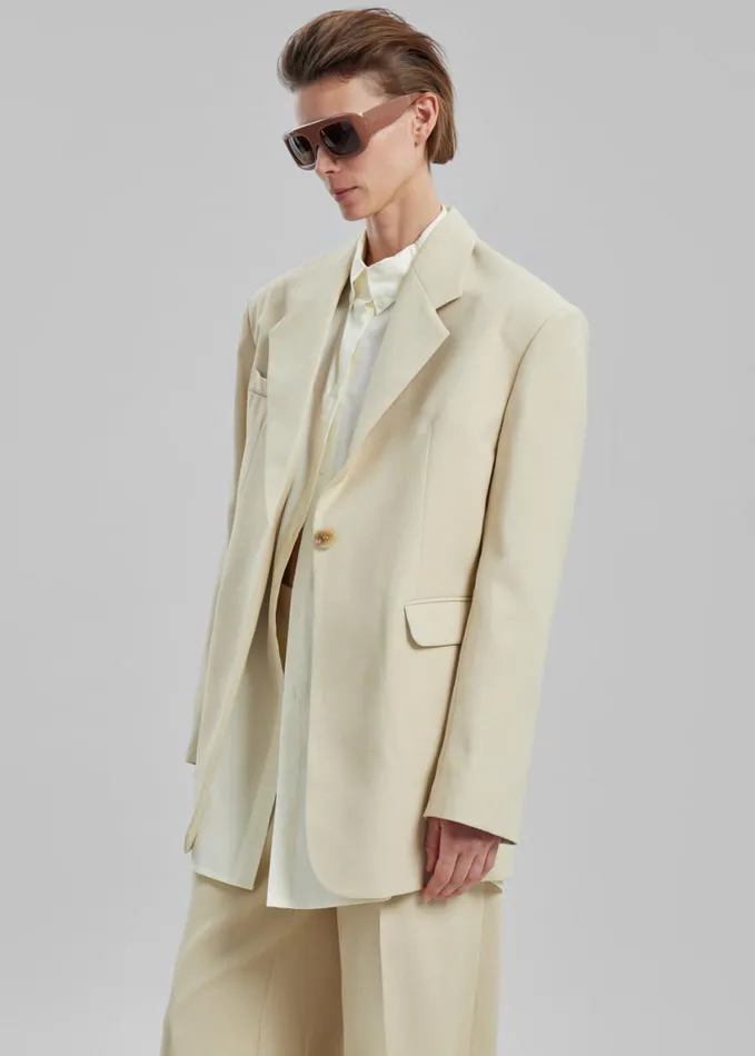 Clothing Women The Frankie Shop Indio Blazer 8211 Beige