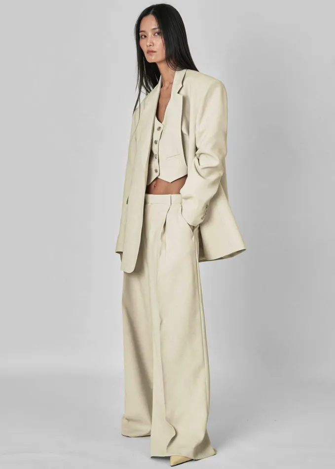 Clothing Women The Frankie Shop Indio Pants 8211 Beige