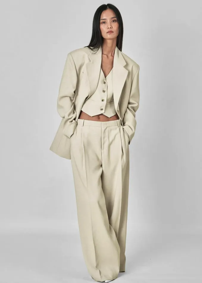 Clothing Women The Frankie Shop Indio Pants 8211 Beige