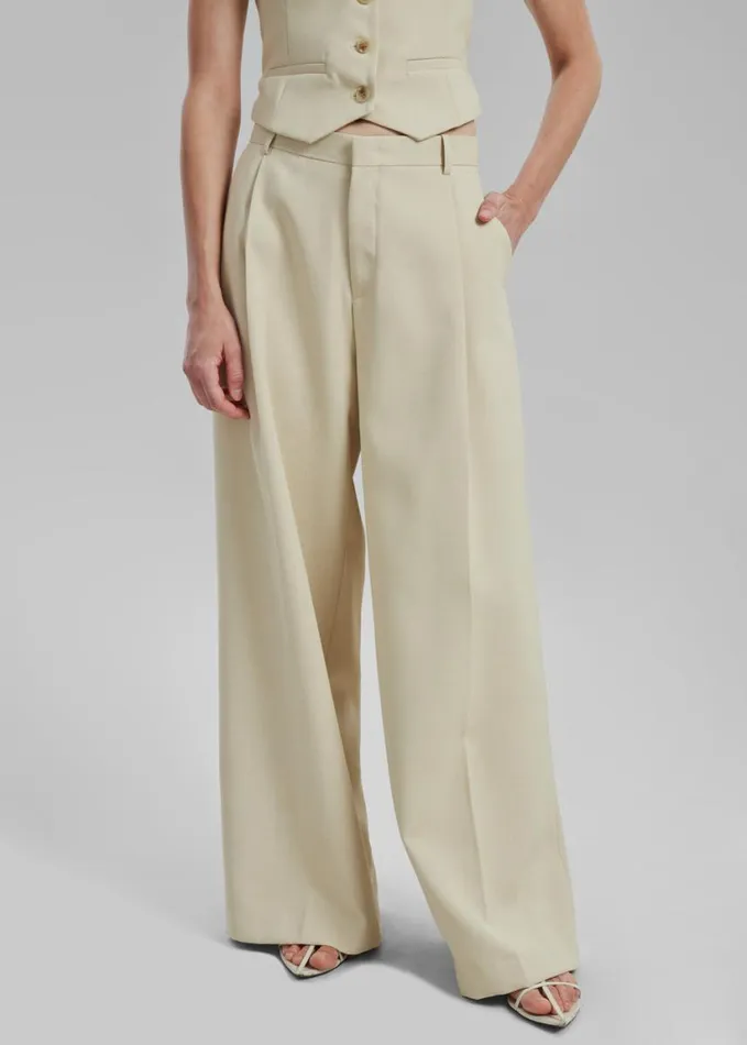 Clothing Women The Frankie Shop Indio Pants 8211 Beige