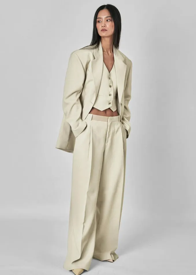 Clothing Women The Frankie Shop Indio Pants 8211 Beige