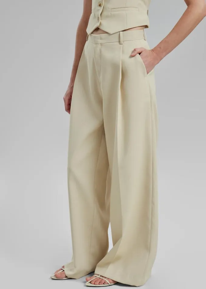 Clothing Women The Frankie Shop Indio Pants 8211 Beige