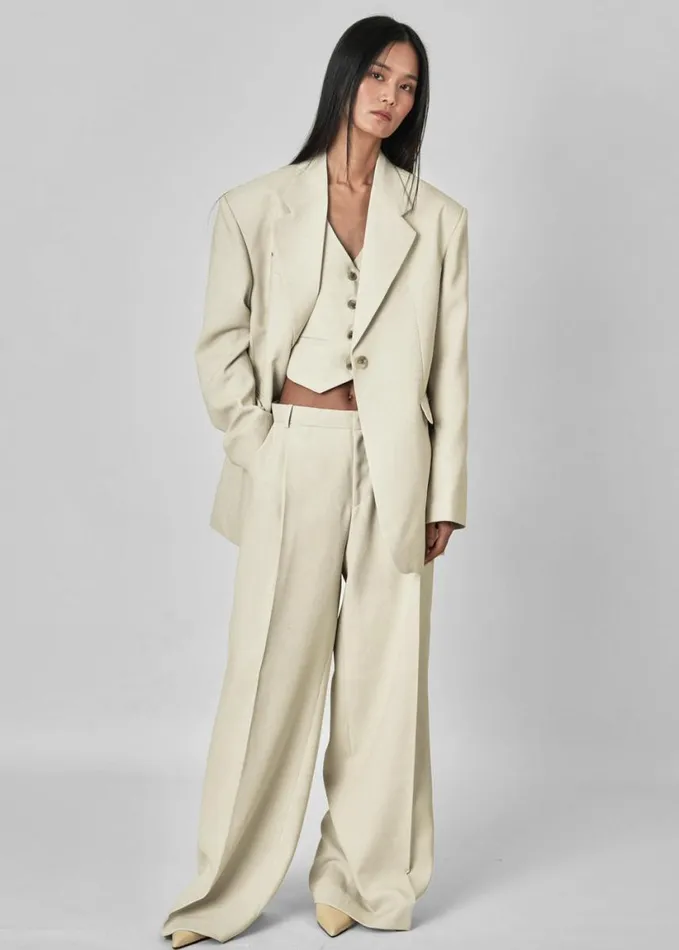 Clothing Women The Frankie Shop Indio Pants 8211 Beige