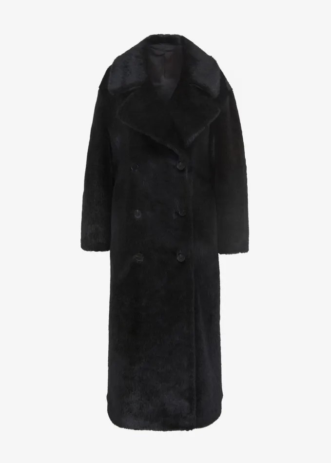 Clothing Women The Frankie Shop Joni Faux Fur Coat 8211 Black