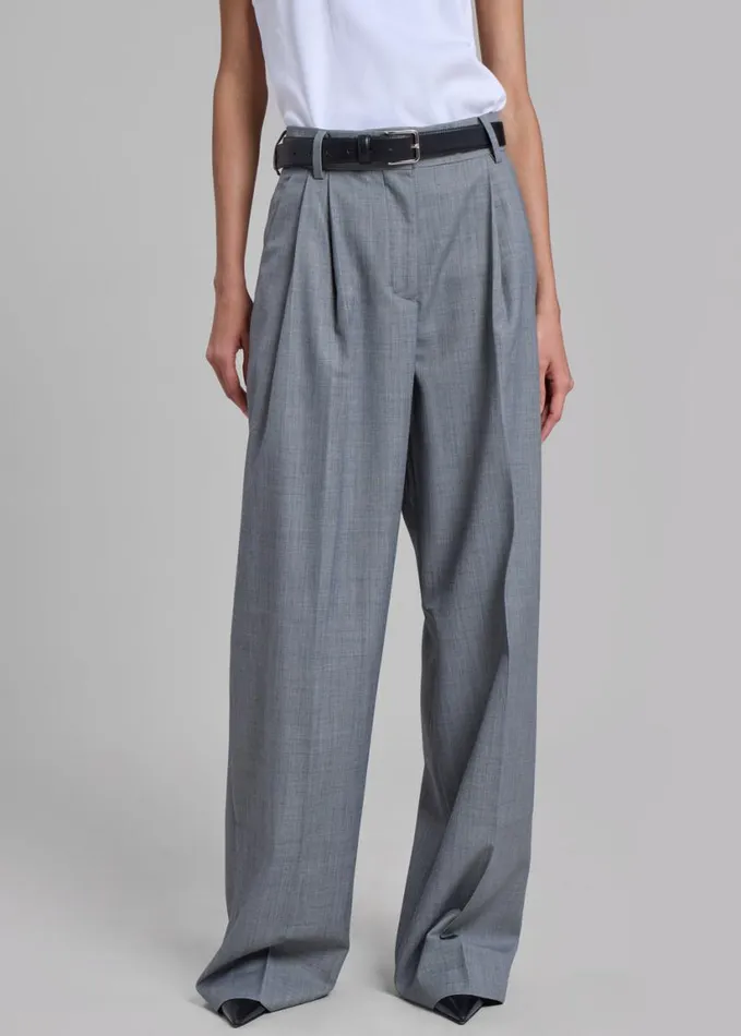 Clothing Women The Frankie Shop Jorae Pleated Trousers 8211 Grey