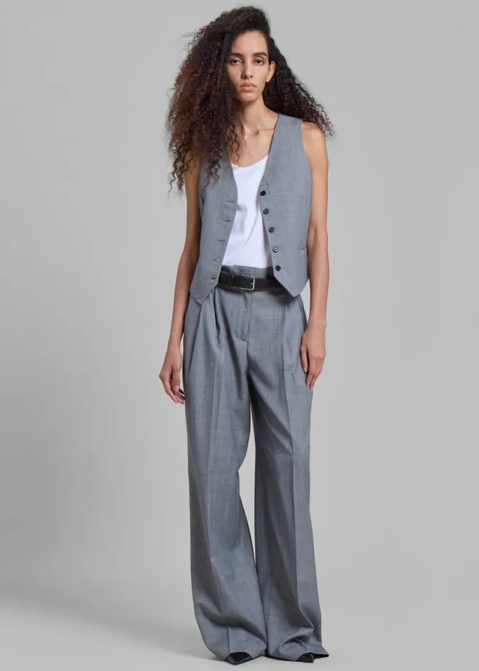 Clothing Women The Frankie Shop Jorae Pleated Trousers 8211 Grey