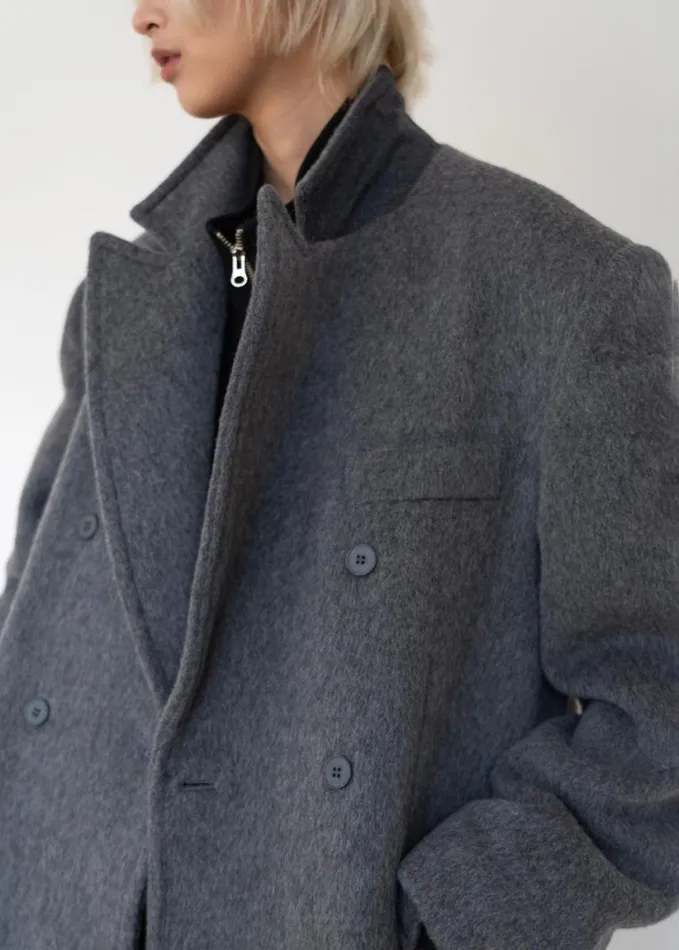 Clothing Women The Frankie Shop Jordan Wool Coat 8211 Grey