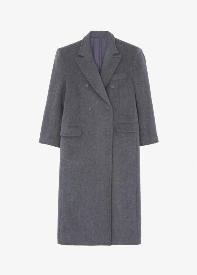 Clothing Women The Frankie Shop Jordan Wool Coat 8211 Grey
