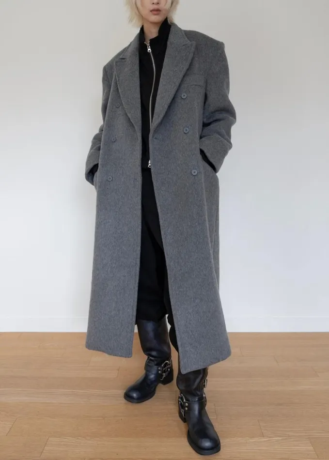 Clothing Women The Frankie Shop Jordan Wool Coat 8211 Grey