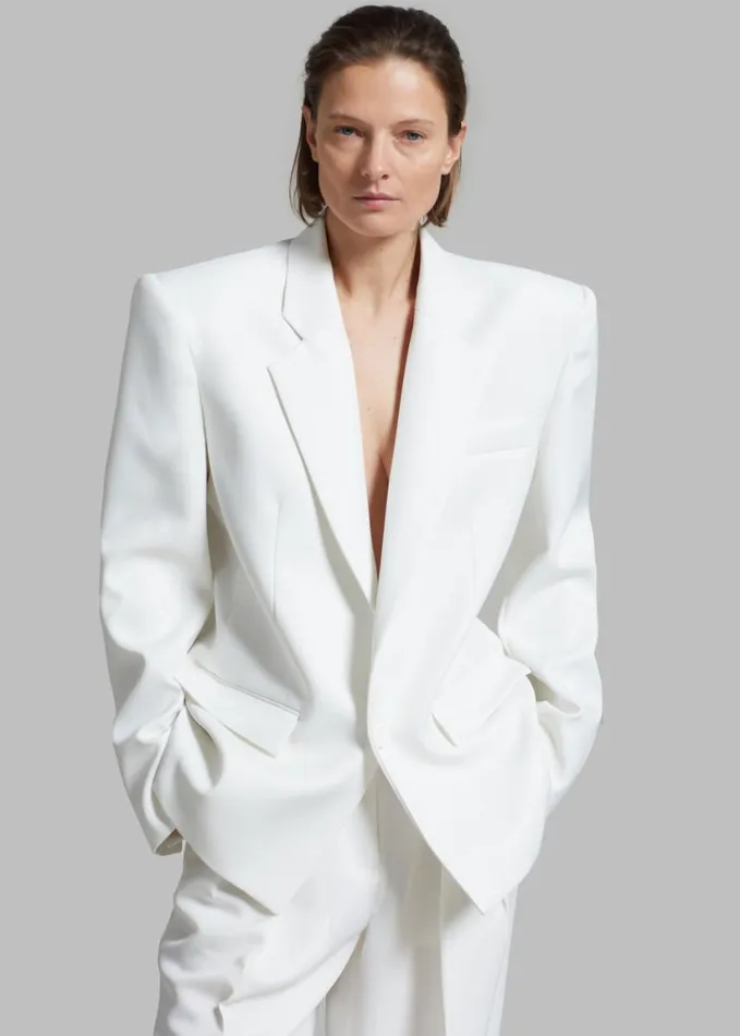 Clothing Women The Frankie Shop Jun Blazer 8211 White