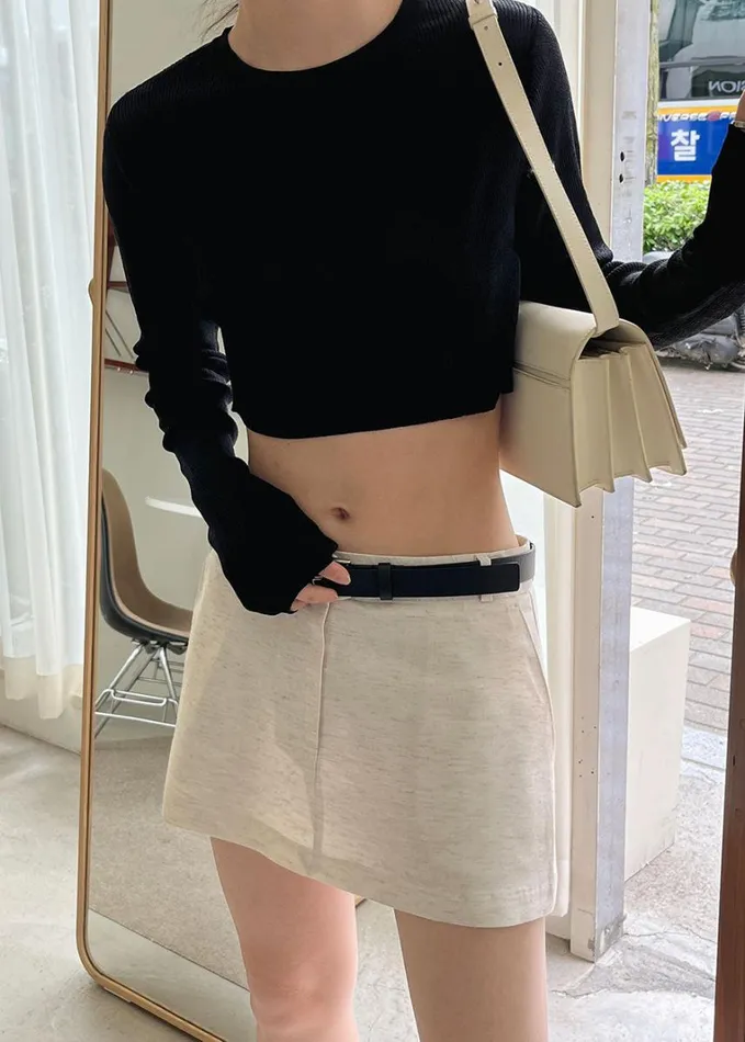 Clothing Women The Frankie Shop Kaz Cropped Knit Top 8211 Black