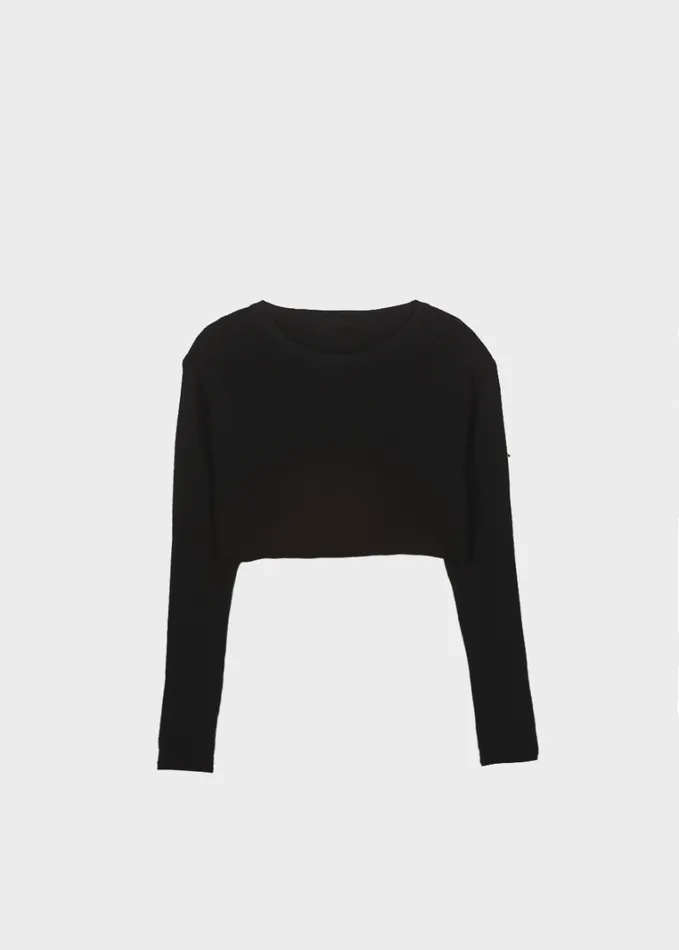 Clothing Women The Frankie Shop Kaz Cropped Knit Top 8211 Black