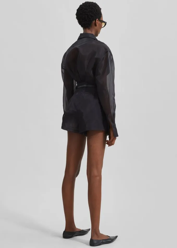 Clothing Women The Frankie Shop Lise Sheer Blazer 8211 Black