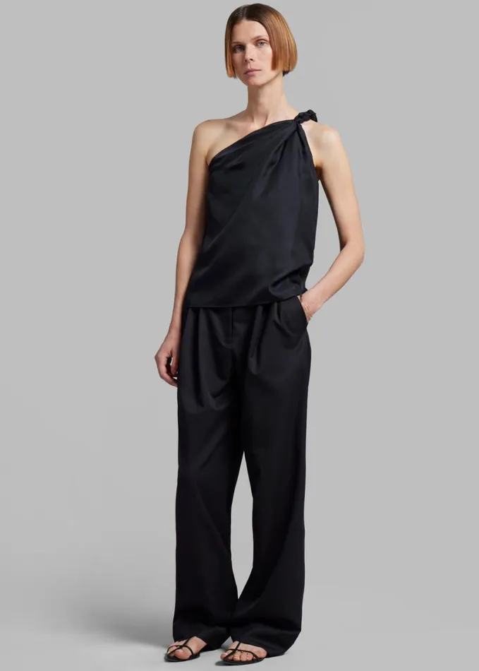 Clothing Women The Frankie Shop Loulou Studio Adiran Top 8211 Black