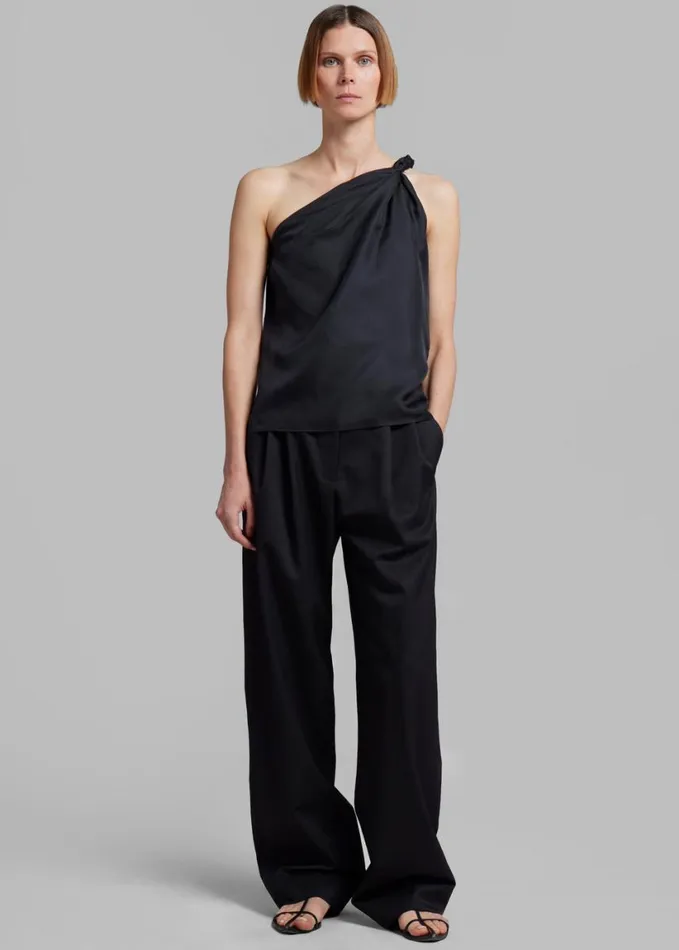 Clothing Women The Frankie Shop Loulou Studio Adiran Top 8211 Black