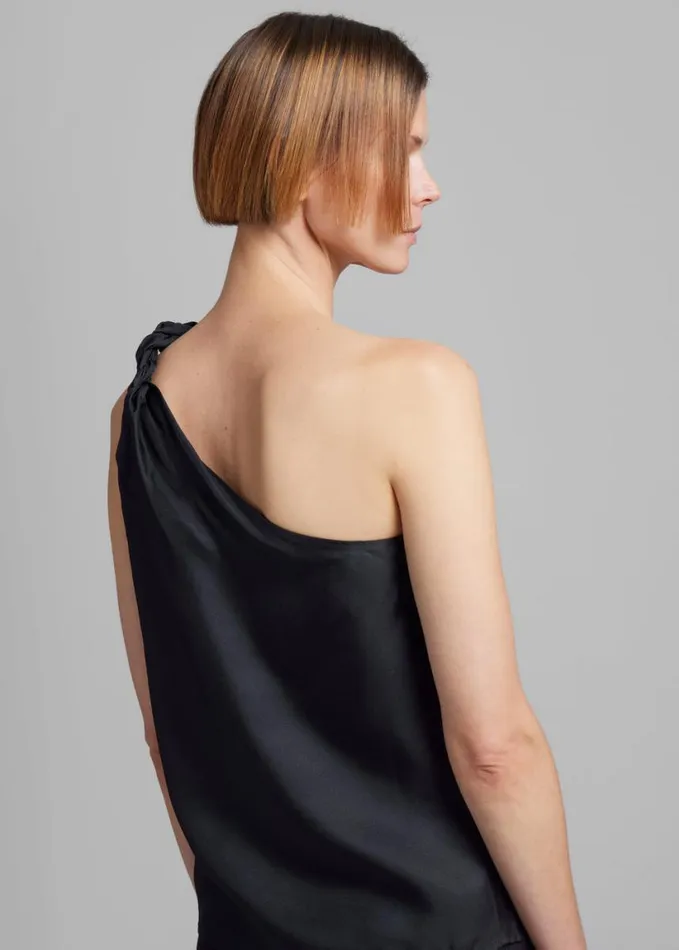 Clothing Women The Frankie Shop Loulou Studio Adiran Top 8211 Black