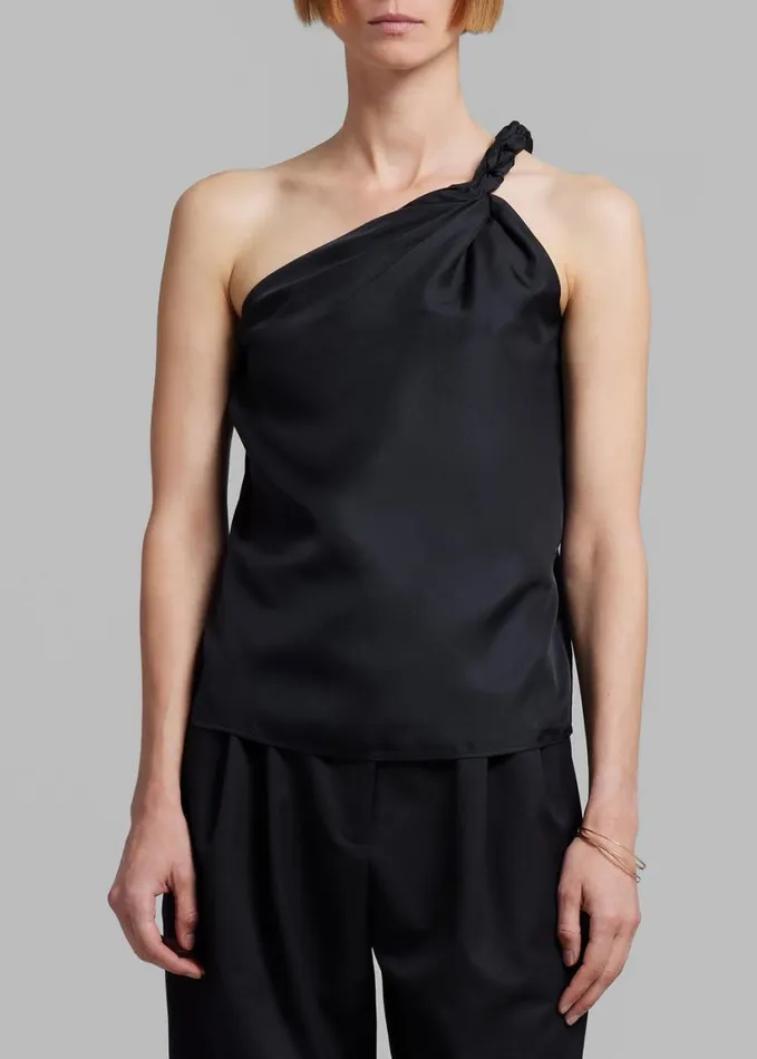 Clothing Women The Frankie Shop Loulou Studio Adiran Top 8211 Black