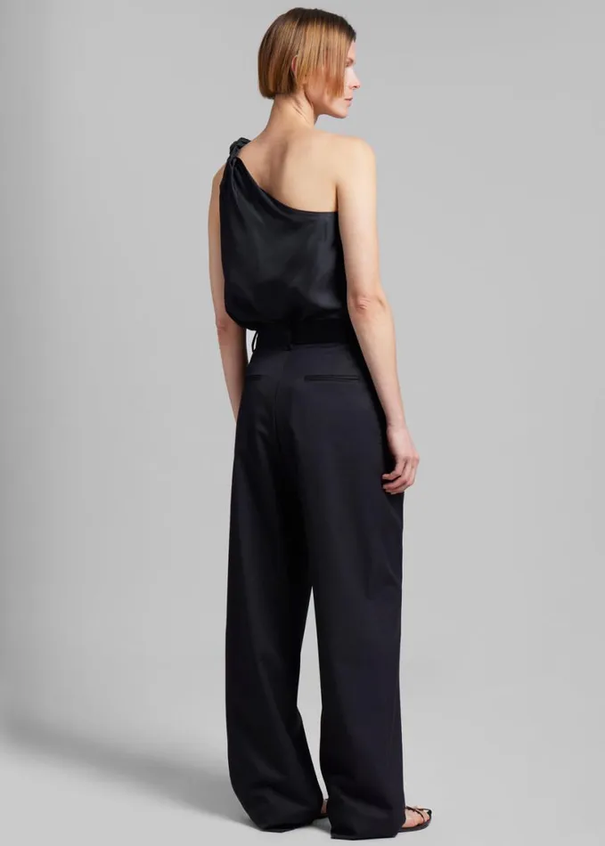 Clothing Women The Frankie Shop Loulou Studio Adiran Top 8211 Black
