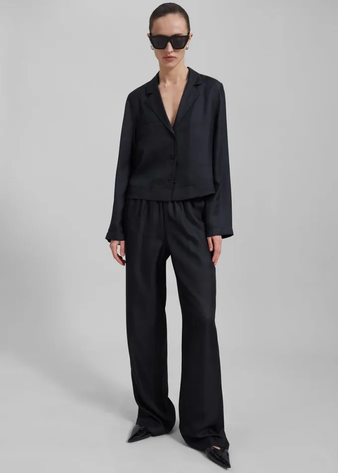 Clothing Women The Frankie Shop Loulou Studio Alera Pants 8211 Black