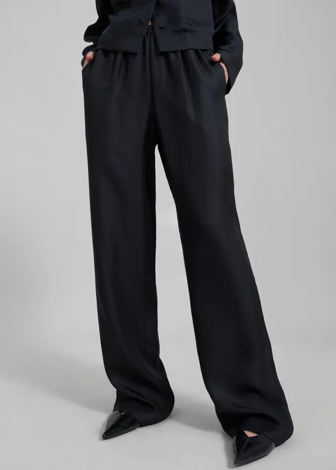 Clothing Women The Frankie Shop Loulou Studio Alera Pants 8211 Black
