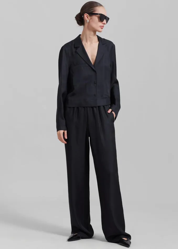 Clothing Women The Frankie Shop Loulou Studio Alera Pants 8211 Black
