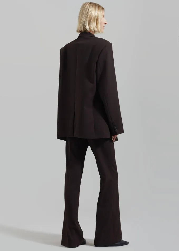 Clothing Women The Frankie Shop Lyra Oversized Blazer 8211 Brown