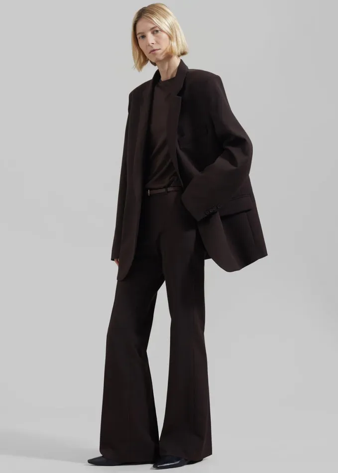 Clothing Women The Frankie Shop Lyra Oversized Blazer 8211 Brown