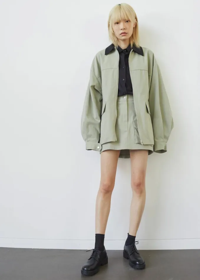 Clothing Women The Frankie Shop Malia Utility Jacket 8211 Khaki