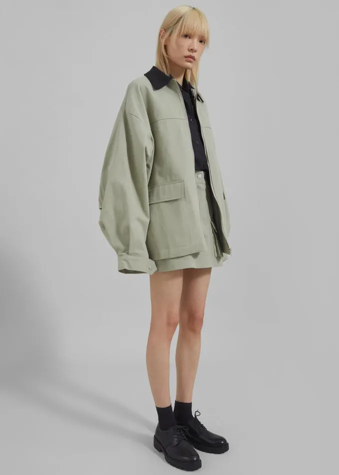 Clothing Women The Frankie Shop Malia Utility Jacket 8211 Khaki